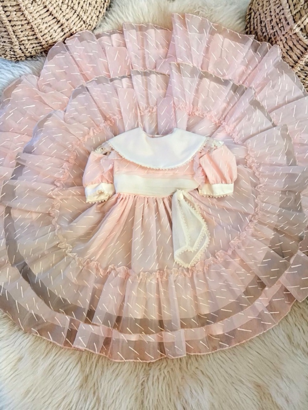 Vintage Martha’s Miniatures pink pageant party dress size 6 - Picture 8 of 9
